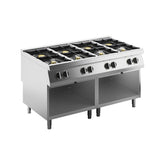 Mașină de gătit, GPL sau gaz, pe suport deschis, 8 arzătoare, Linia 900, Silko